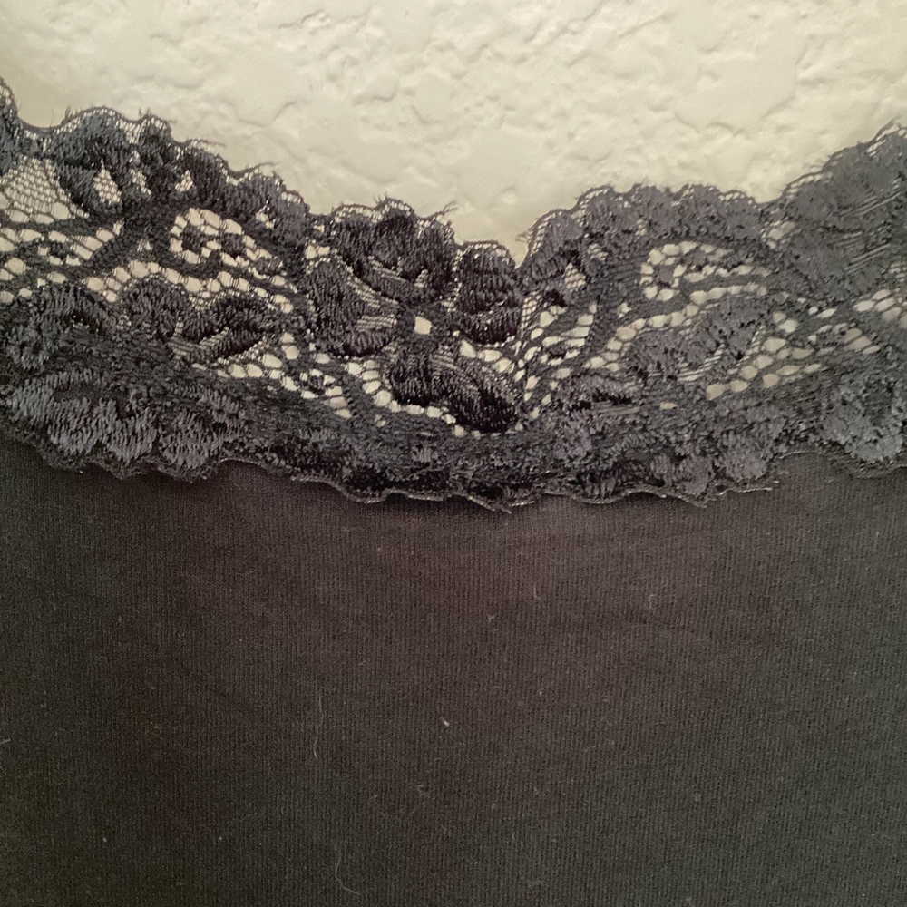 Chico's Black Lace Camisole Cami Tank Top Size 2 (Women's 12) - Picture 3 of 6
